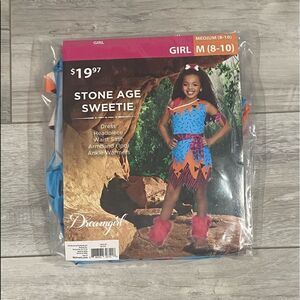 Cave girl stone age sweetie costume size M 8–10